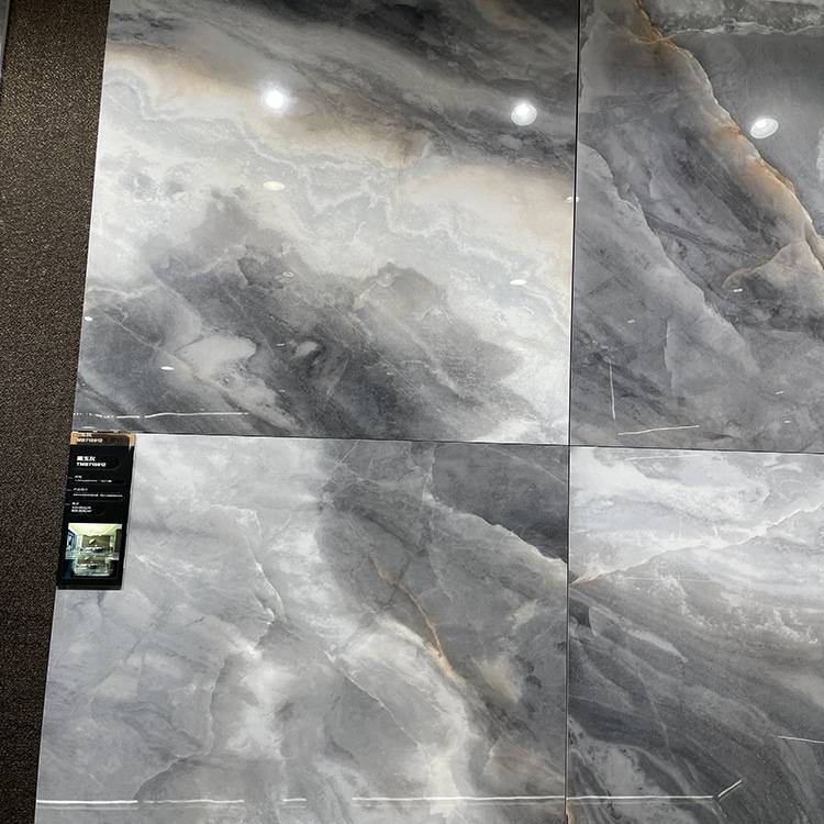 轻奢瓷砖通体大理石墨玉灰客厅防滑地砖750x1500灰色厨卫大板墙砖