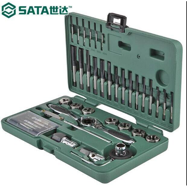 Sata/世达 40件高速钢粗牙丝锥板牙组套50451