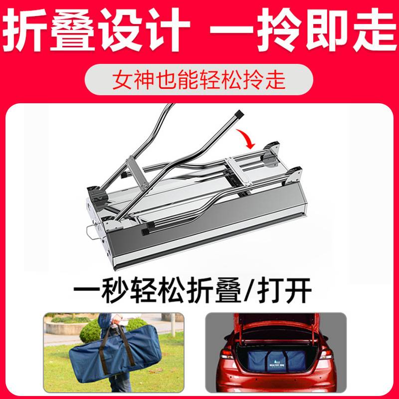 淄博烧烤炉家用不锈钢折叠烧烤架户外便携式碳烤肉无烟木炭小炉子