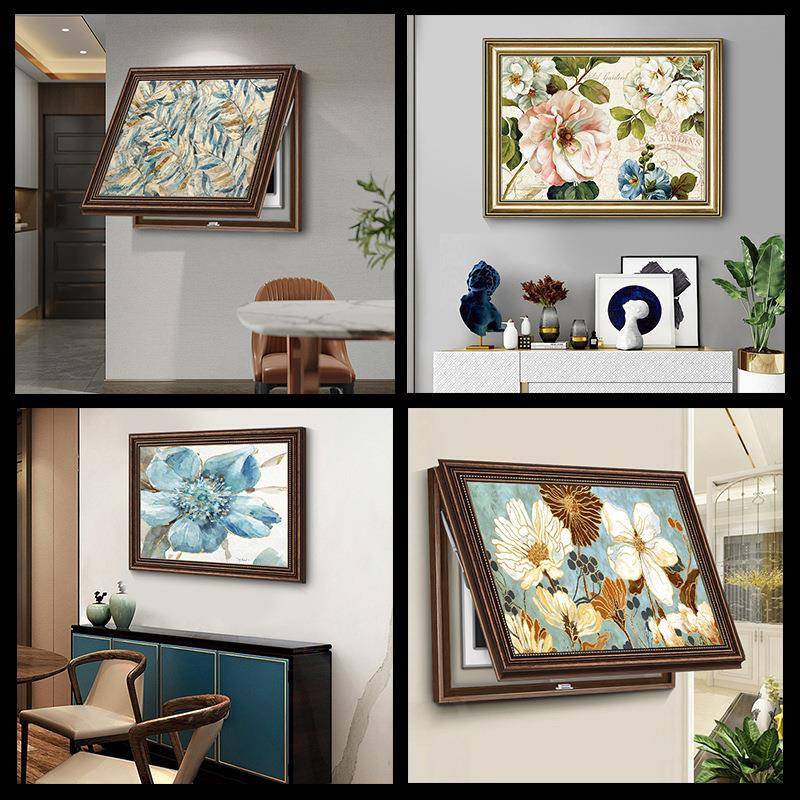 花鸟电表箱挂画】美式装饰画免打孔复古风遮挡配电箱餐厅电源壁画