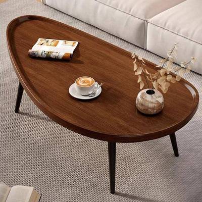 轻奢椭圆形芒果茶几小桌子简易个性现代客厅家用小户型创意茶桌台