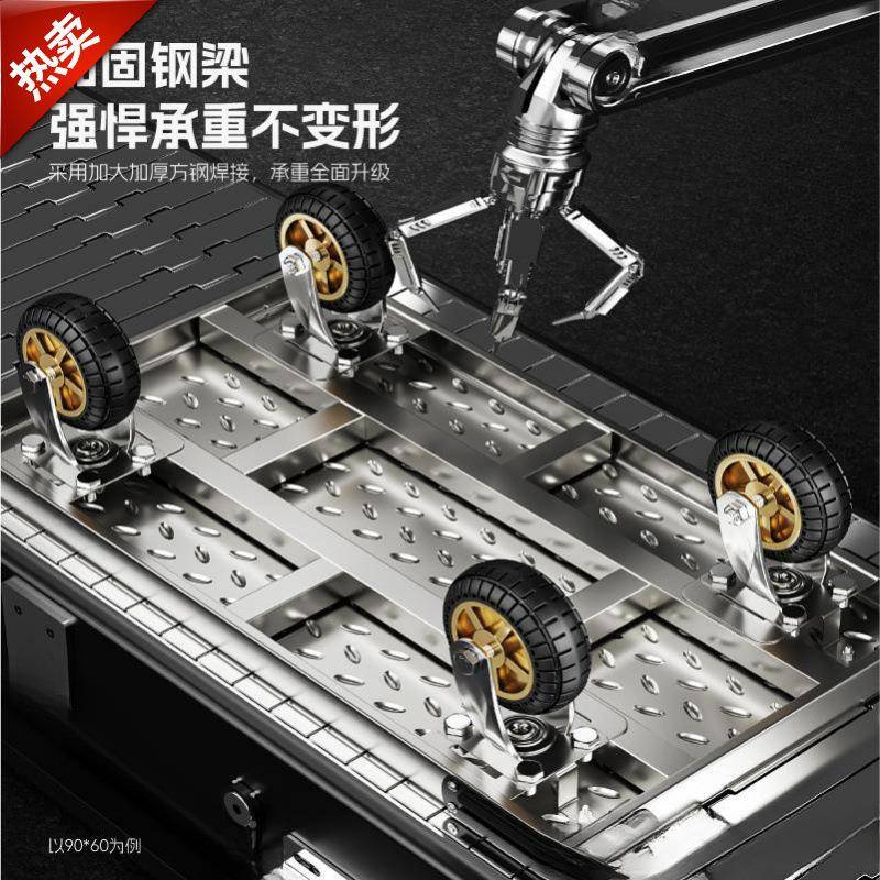 板小推车拉货手钢推板车搬运车拉家473nkBn3用平车便携拖车折叠小