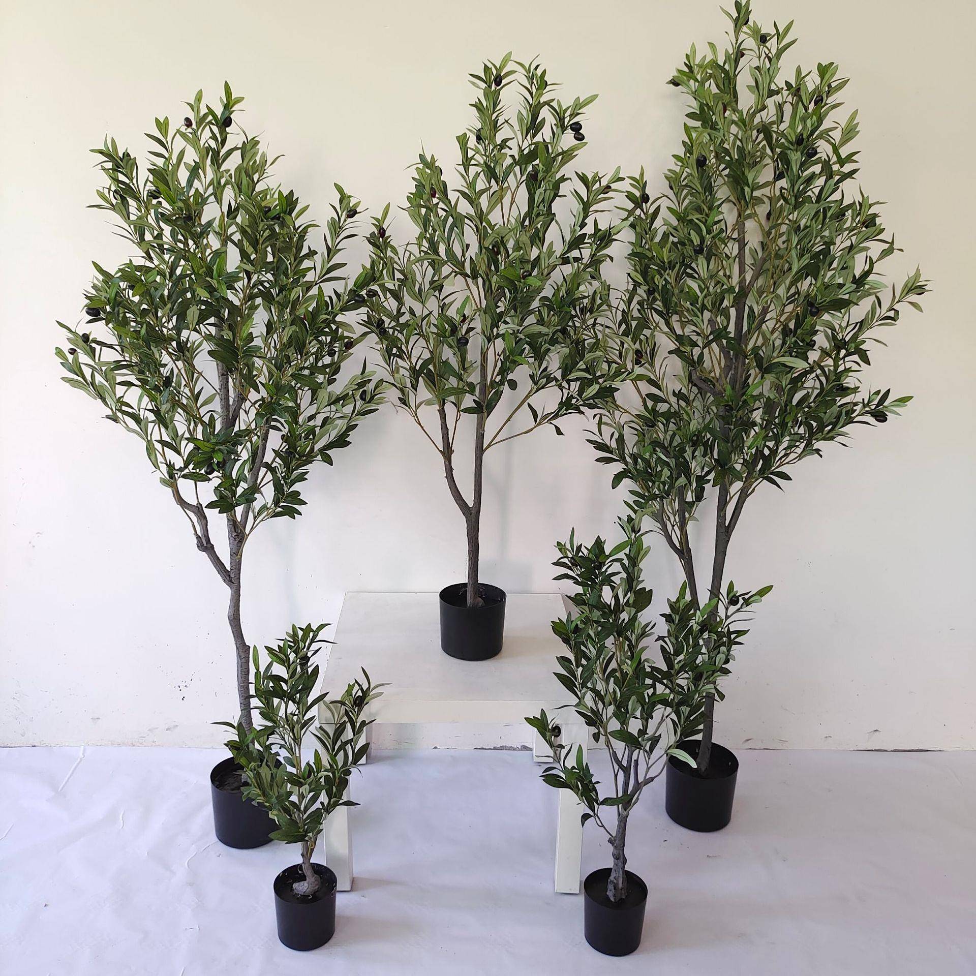 仿真植物装饰假绿植盆栽摆件家居饰品加密仿真橄榄树现货