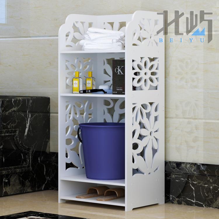 浴室置物架创意简约美式现代收纳架厕所收纳架镂空雕花落地
