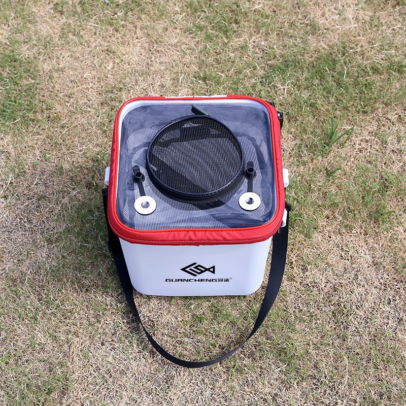 硬壳溪流路亚马口活鱼箱一体成型不可折叠活鱼桶海钓饵料箱钓鱼桶