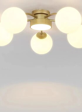 北欧卧室灯简约现代创意个性新款时尚魔豆lMed房间书房饭厅吸顶灯