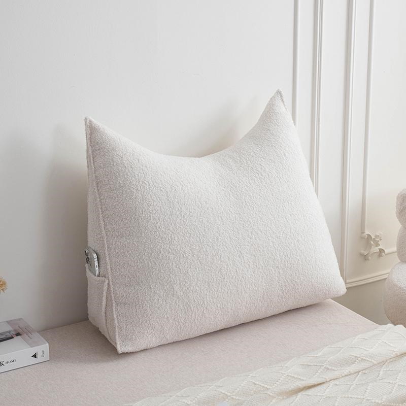 三角床头靠垫泰i迪绒软包卧室榻榻米床上防撞大靠背可X拆洗宿舍靠