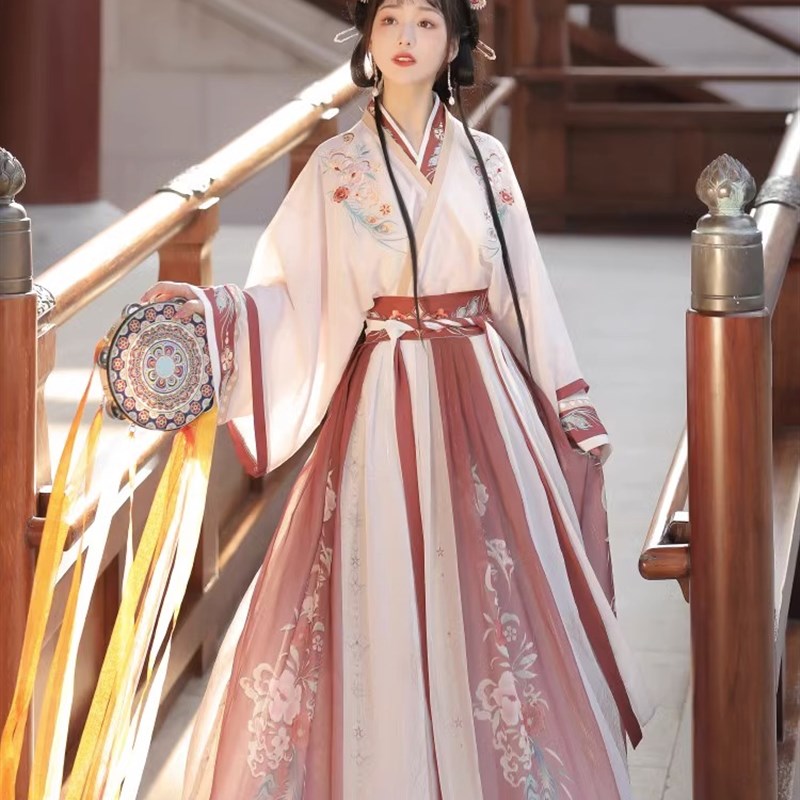 新款宋制汉服女成人日常交领齐腰襦裙改良古装超仙魏晋风春秋季