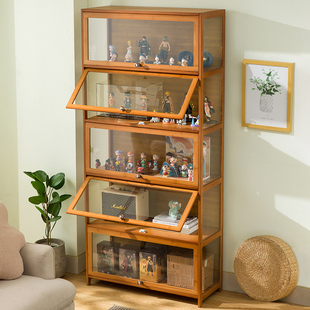 手办展示柜亚克力陈列柜子展示架玻璃化妆品产品家用小.型置物货