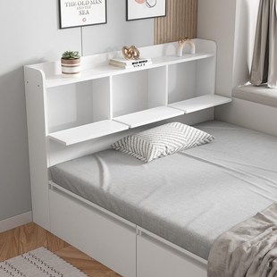 实木床头柜置物架床尾收纳柜多功能窄夹缝L柜储物柜床边靠背长条