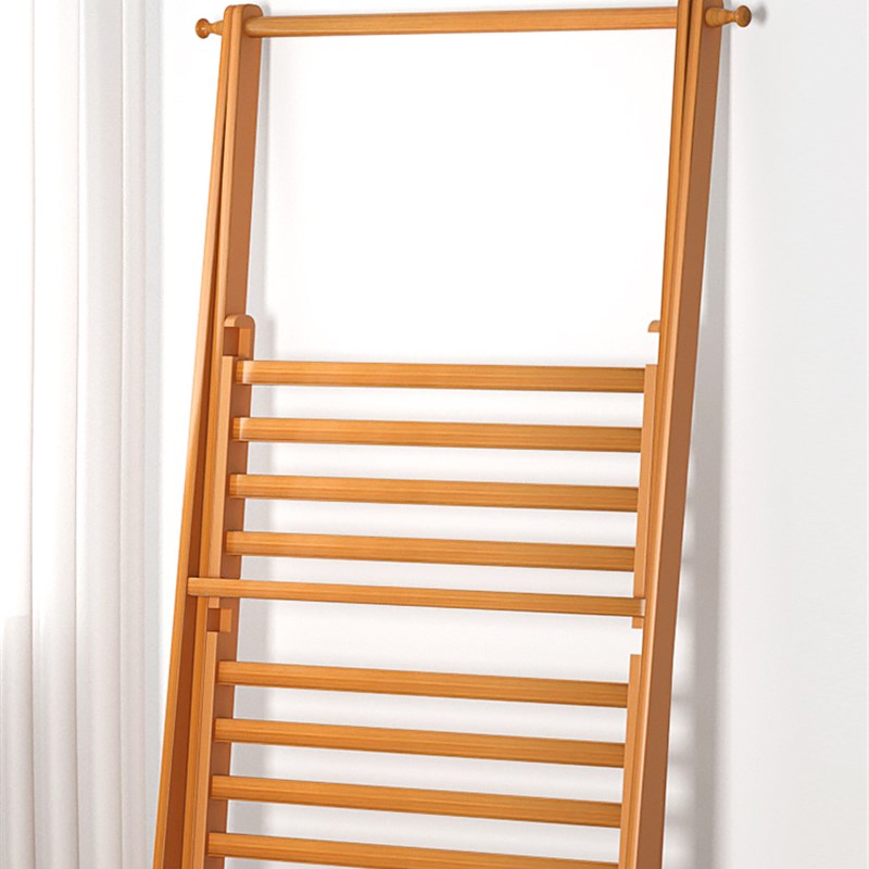 实木家用挂衣架可折叠置物室内晾衣架落地多功能衣帽架衣服架客厅