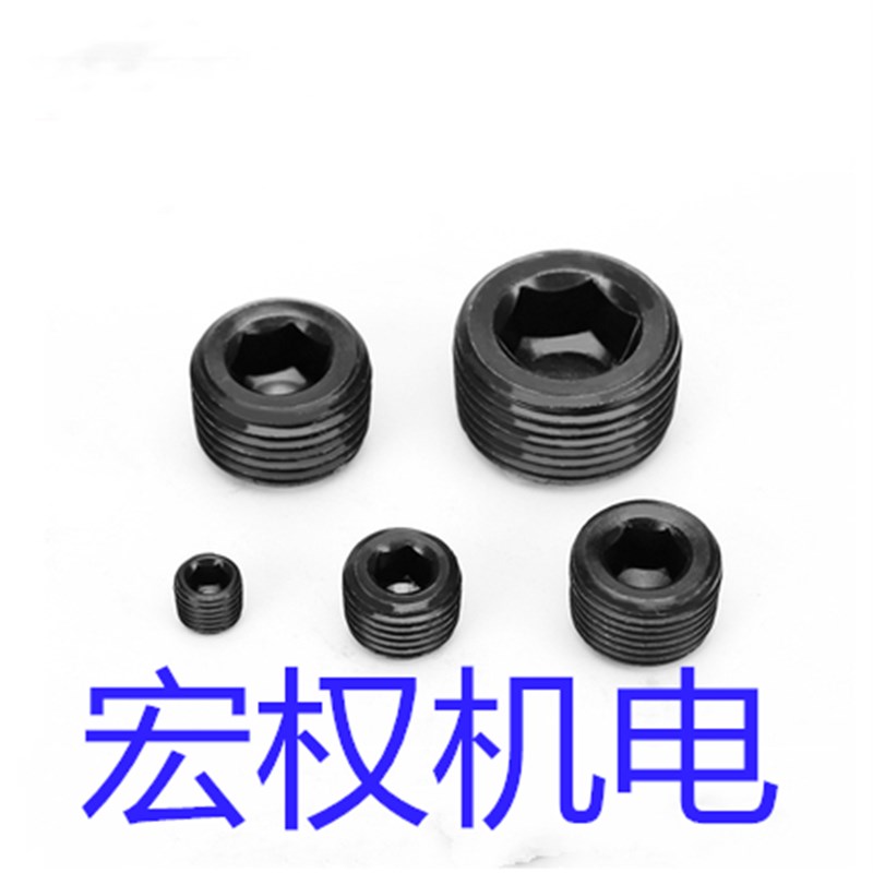 内六角堵头油塞管帽丝堵止付螺丝PT闷头NPT1/161/81/43/81/23/4寸
