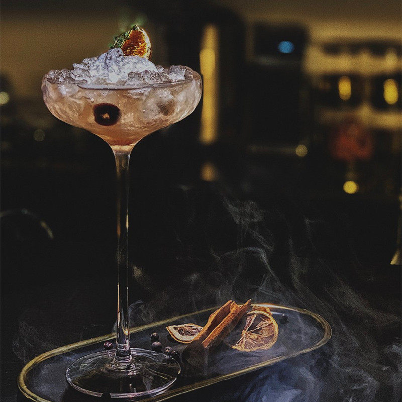 无铅水晶木村硝子宽口鸡尾酒杯 阔口香槟杯细杆高脚日式马天尼杯