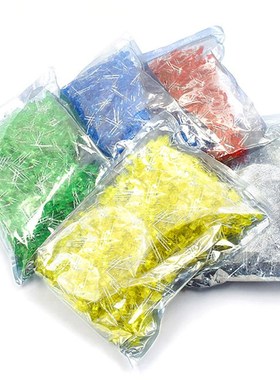 直插LED发光二极管灯珠 F3 F5 3/5mm红绿黄蓝白橙色 短/长脚 高亮