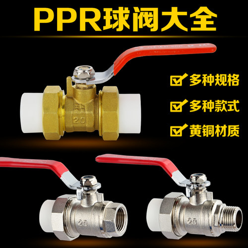 PPR双头活接铜球阀 20 25 32 4分 6分 ppr水管配件 开关阀门