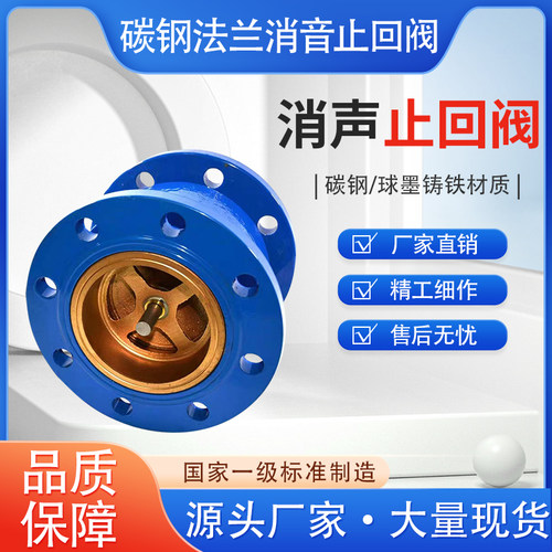 HC41X-16法兰消音止回阀消音立卧式止逆阀DN40 50 65 80 100 150