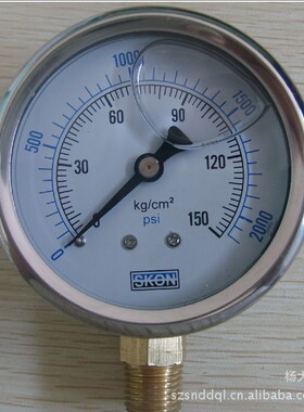 Y-SON耐震充油压力表SKON油压表100KG 15PSI 10MPA 250液压表63MM