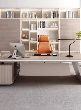 高总端办大气公桌老板桌简约现代台烤漆大班轻奢YS-08313裁桌经理