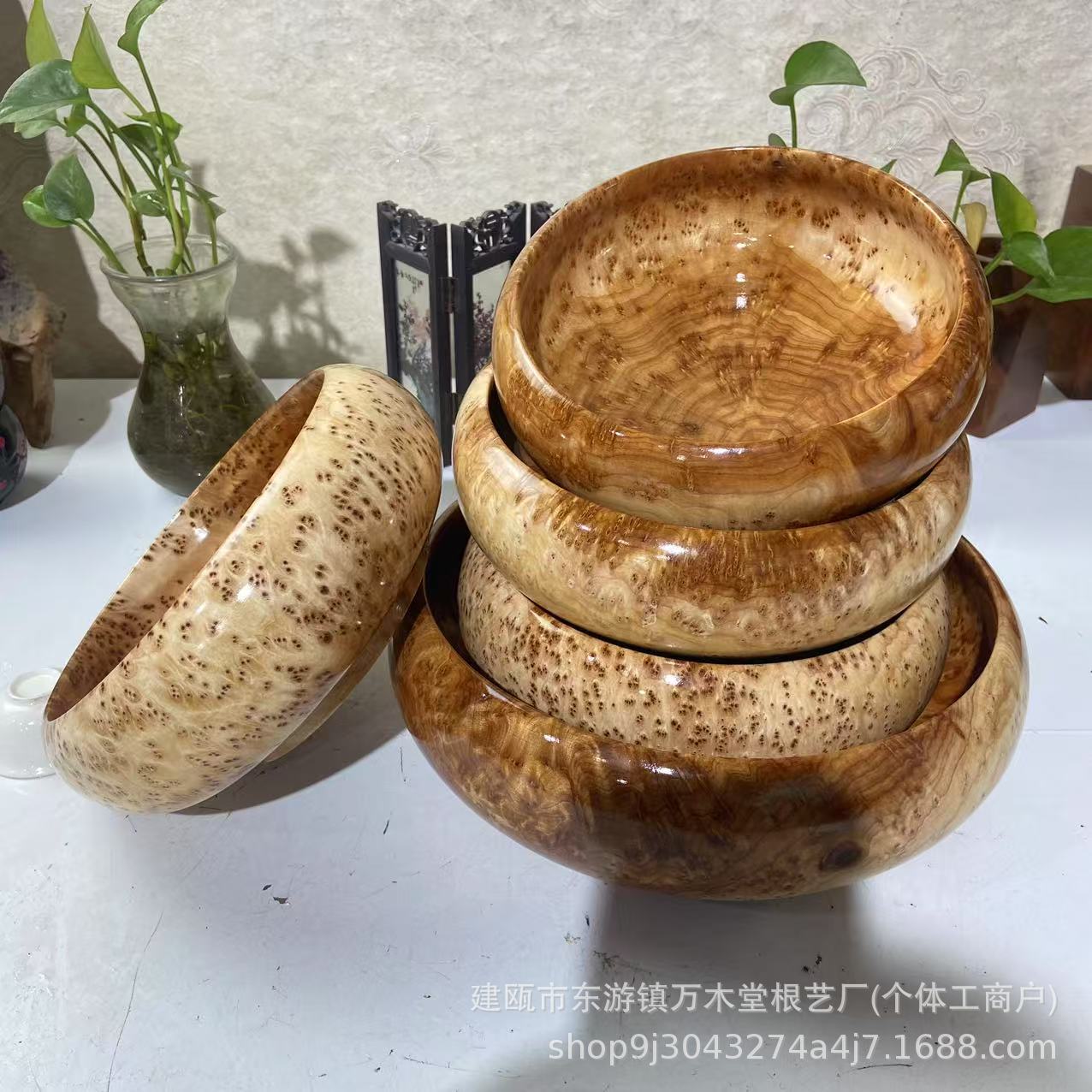 大气香杉木点心盘家用酒店商用干果盘木质平角榴花果盘茶歇餐具