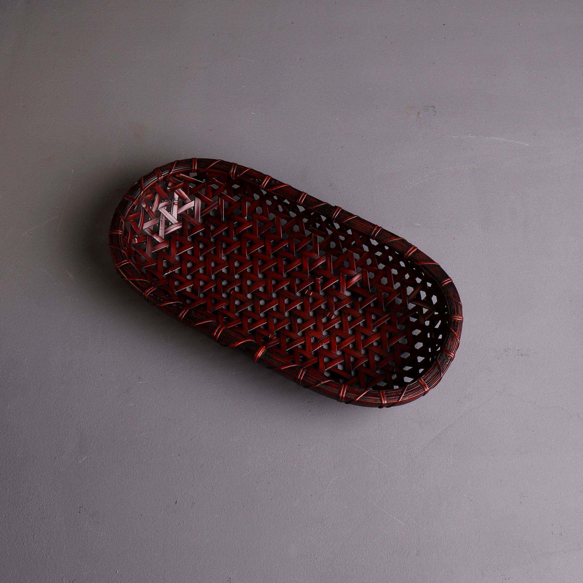 做旧手工编织竹子水果篮水果盘家用竹篮子客厅收纳竹编果篮竹制品