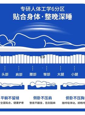 弹簧胶床垫用卧室儿童黄麻中护脊DBF乳床垫软硬适偏硬加厚酒店床