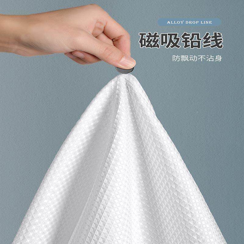 门水帘高档加厚浴帘拉帘隔断防浴室挡洗澡间淋浴房水防生EMA霉卫