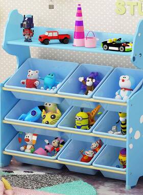 卡通玩具儿架收纳架宝宝幼童儿园置物架MDO整理家用绘本架分层