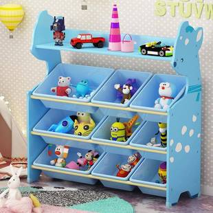 卡通玩具儿架收纳架宝宝幼童儿园置物架MDO整理家用绘本架分层