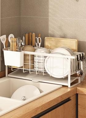 沥MYA水碗盘窄厨房窗台碗架筷沥水架架小洗碗槽水池置物放水槽晾