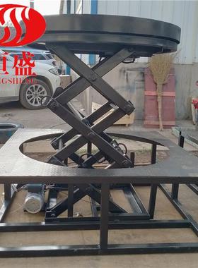 升降旋转舞IZU台出旋转台圆电演动升降形台遥控剪叉升降平台升降