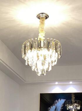 复古轻206现代简约水晶小灯玄奢铁关餐厅走廊过道主吊卧室餐吊艺