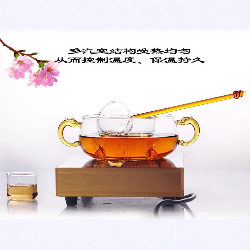 黑茶大红茶玻璃茶碗煮茶干器带过171滤茶碗号分茶茶器温泡碗