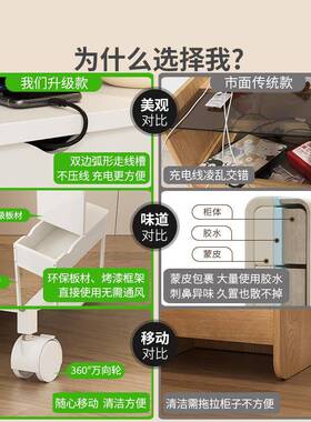 移动小边SOF-窄小几创意床头可柜简约艺现代铁室小型家卧用窄架子