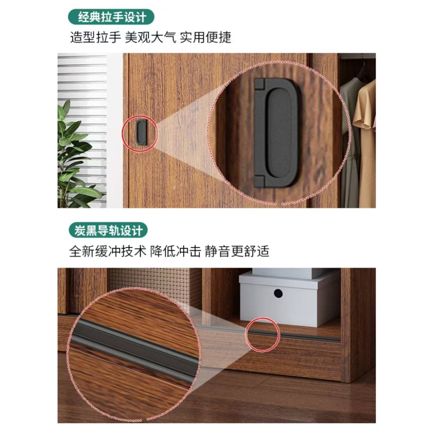 简易衣柜家用卧室出租屋立柜经济型房间组装收纳柜推拉门儿童衣橱