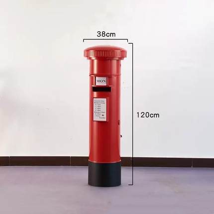 铁艺电话亭邮列筒摆大厅P售楼落地场件景WY-1688展厅陈装饰商场D