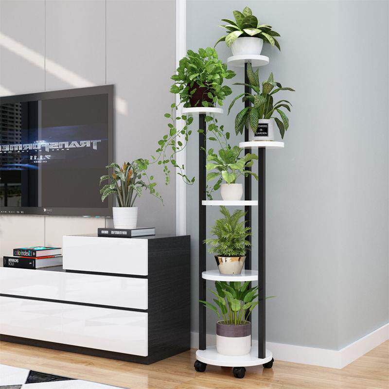 花无品牌/架外多层移动花架带内轮客厅绿萝吊花兰2室025花盆架架