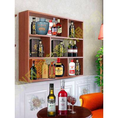?餐店厅酒柜酒酒架壁装挂柜架置物架Fhfmrhfg壁挂隔板饰饭店书多