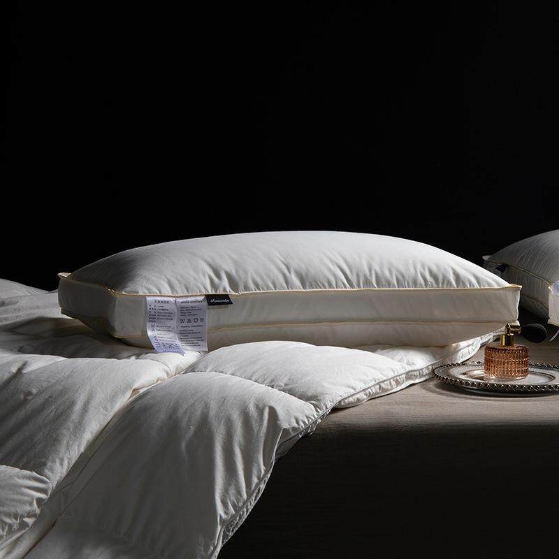枕芯全棉羽丝绒枕头五星酒枕芯单双人家用舒软适店护颈枕柔单只成