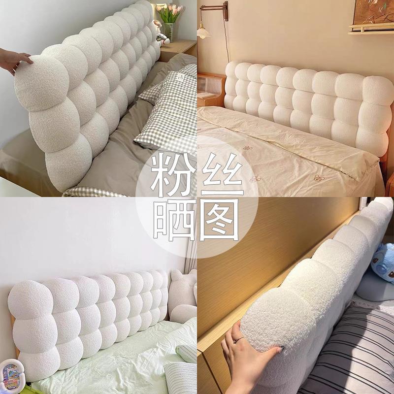 榻y*J床头软包靠改榻米软包床头新款简约202JMH818475大靠枕造床