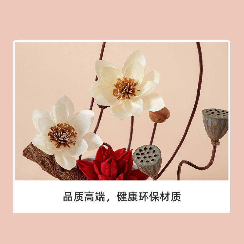 莲蓬干花真花摆件轻奢餐桌花束家居玄关禅意装饰天然荷花摆设