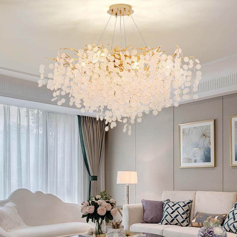现代玻客厅水轻晶晶吊灯大气奢个性奢华璃主灯839欧式法式别墅水