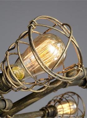 美复古水管灯工业铁31612艺酒吸风顶灯创意式吧餐厅loft个性水管