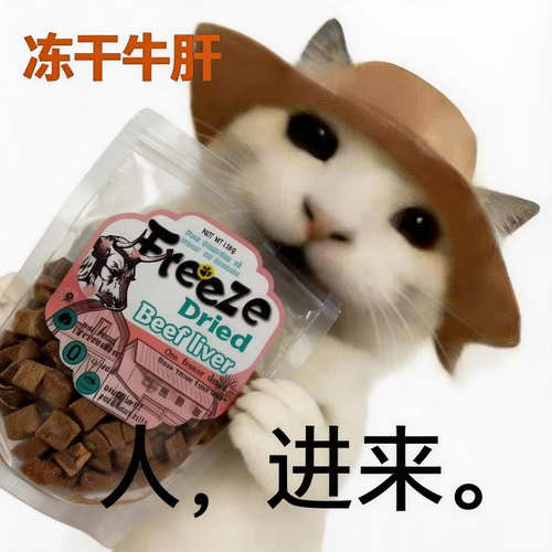 OTES宠物猫狗零食冻干牛肝粒营养