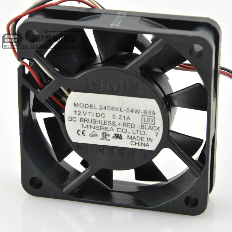 NMB-MAT 6cm 6015双滚珠机箱CPU风扇 12V 0.21A 2406KL-04W-B59
