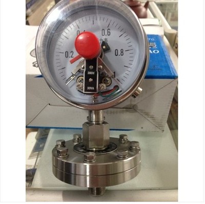 YXC100TPB泥浆泵酸碱304不锈钢隔膜电接点压力表0-1.6MPA杭州富阳