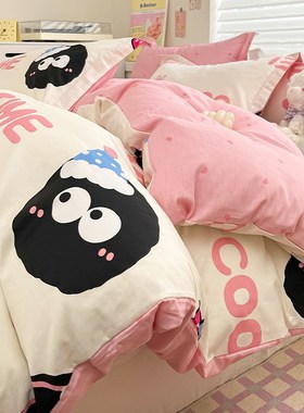 卡通纯棉被套单件全棉被罩床上四件套儿童180x220单人被单V150x20