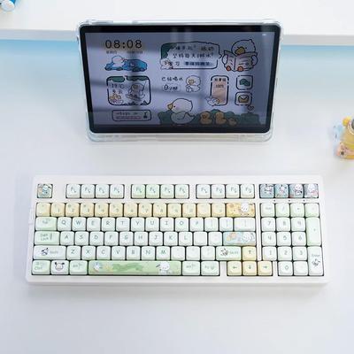 98键盘客制化机械套件97键石子三模无线蓝牙gasket结构麻将音静音