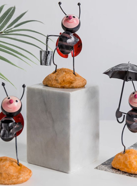 创意可爱蚂蚁治愈情绪小摆件飘窗客厅儿童房卧室R办公室桌面装饰