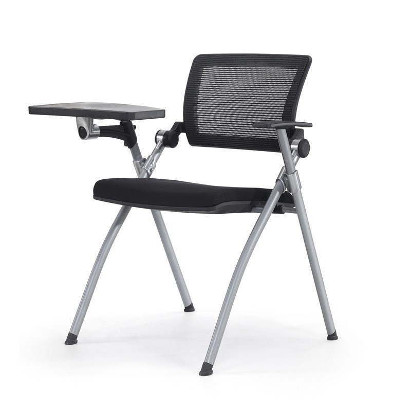 高端折叠培训椅 k带写字板移动培训椅铝合金折叠培训椅 网布培训