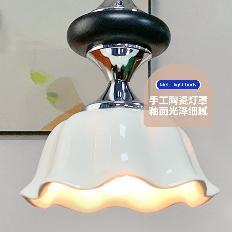 欧式现代简约客厅吊灯南洋风法式复古风高N级感手工陶瓷别墅大灯